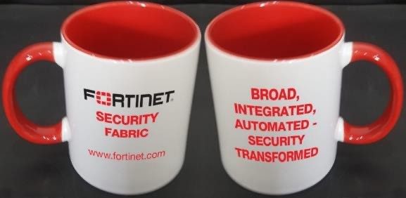 Fortinet Security Fabric branded mugs