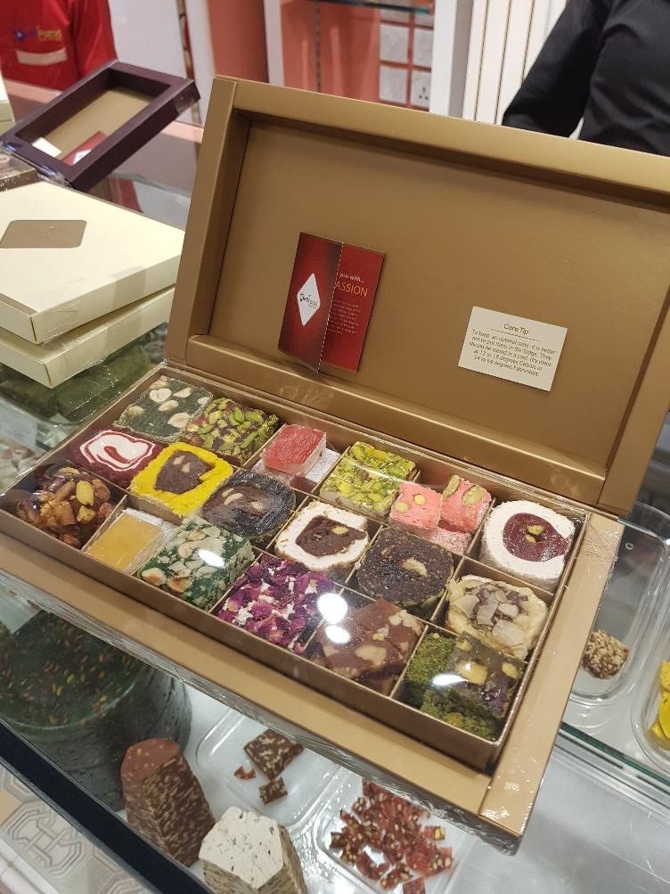 Curated box of assorted chocolates and sweets