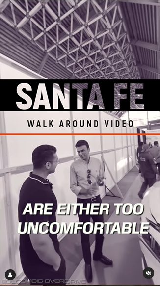 Short-form Santa Fe walk-around video from the launch